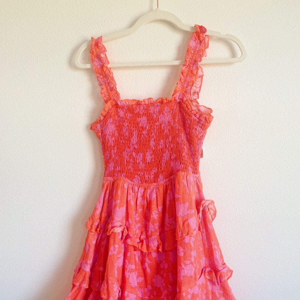 impeccable pig bright pink dress with purple floral details!